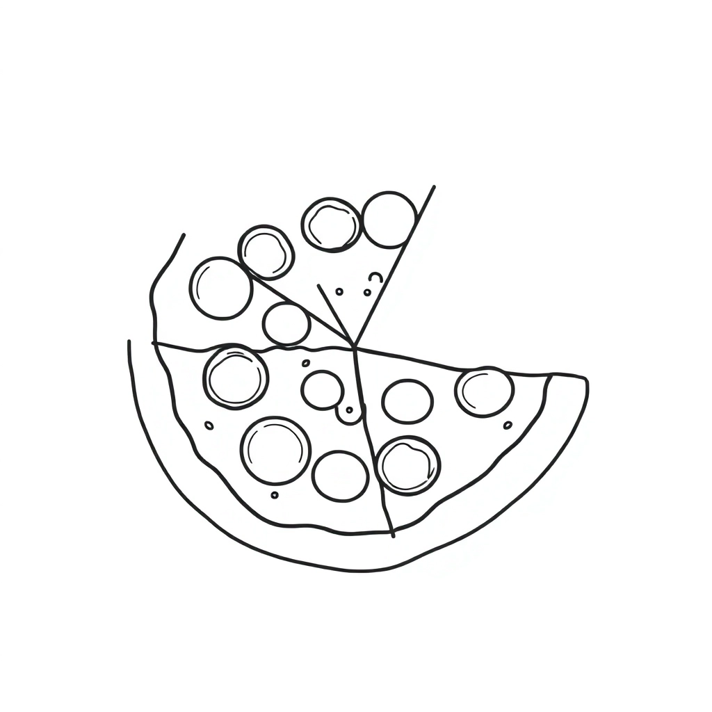 pizza صفحات التلوين