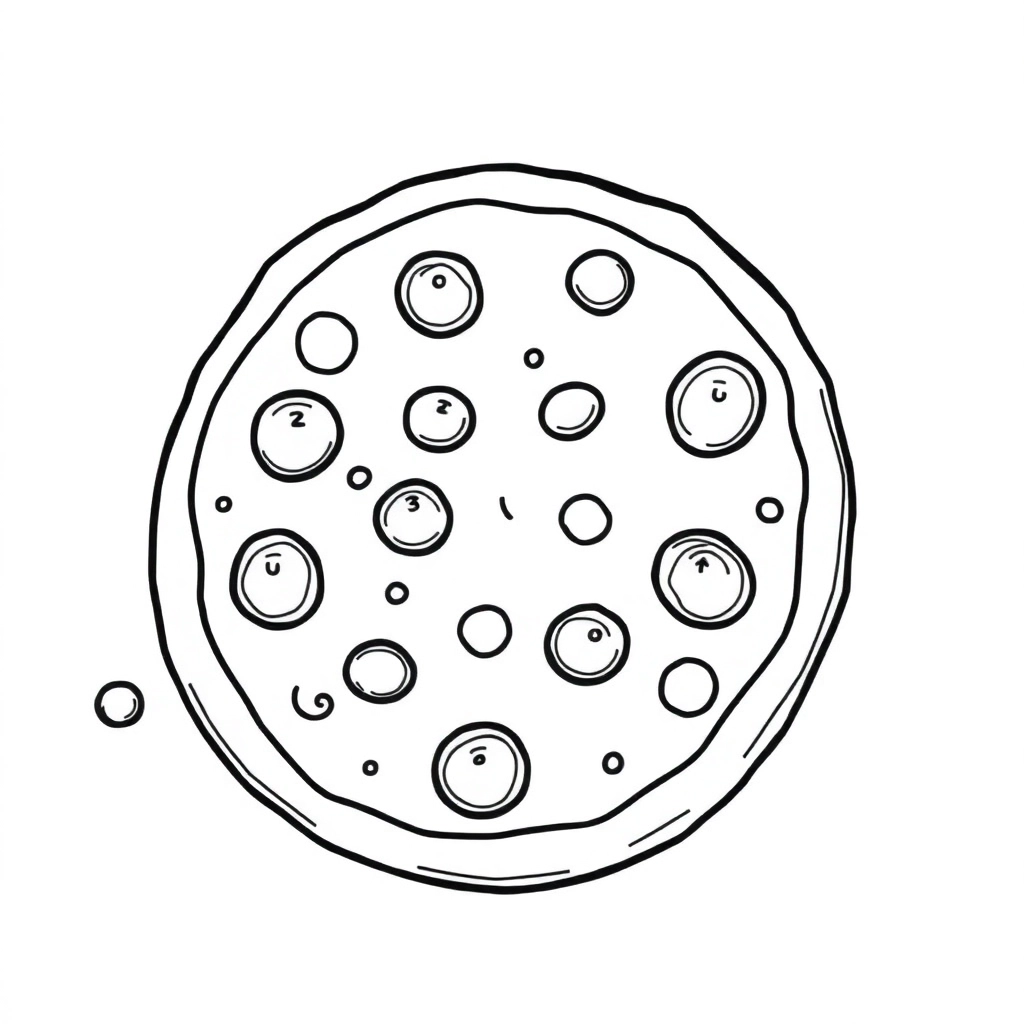 pizza صفحات التلوين