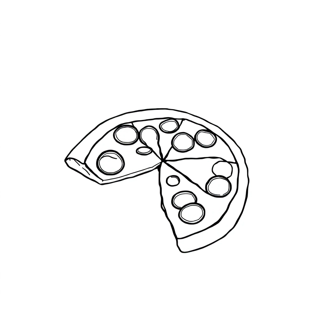 pizza صفحات التلوين