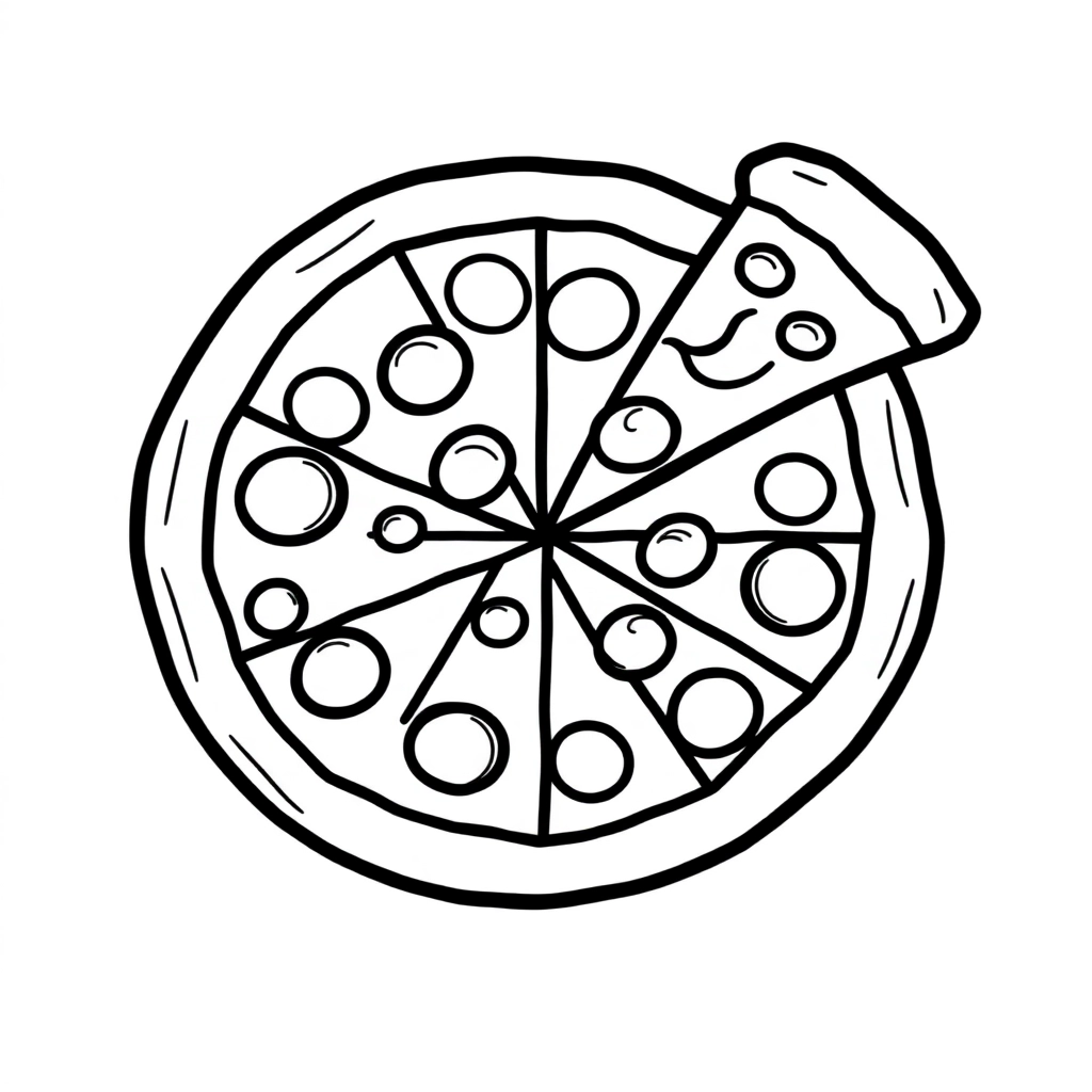 pizza صفحات التلوين