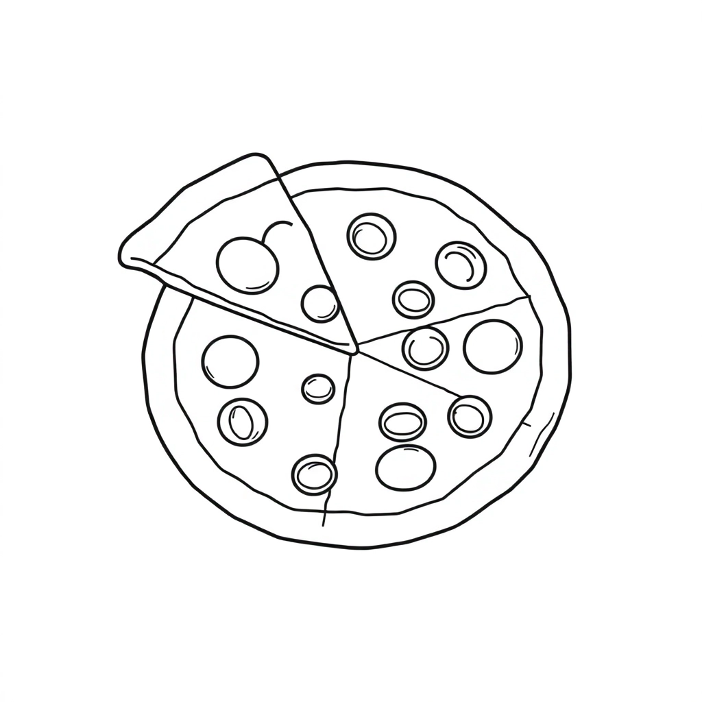 pizza صفحات التلوين