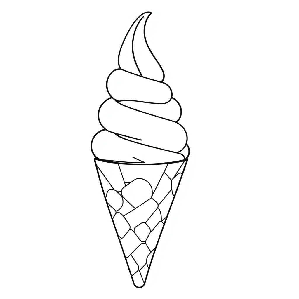 ice cream صفحات التلوين