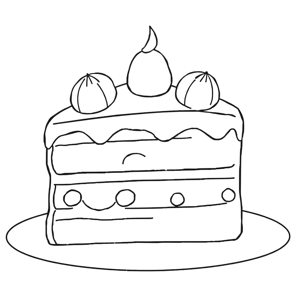 birthday cake صفحات التلوين