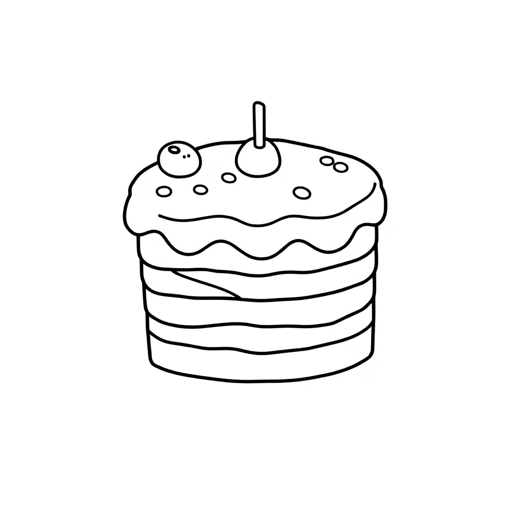 birthday cake صفحات التلوين