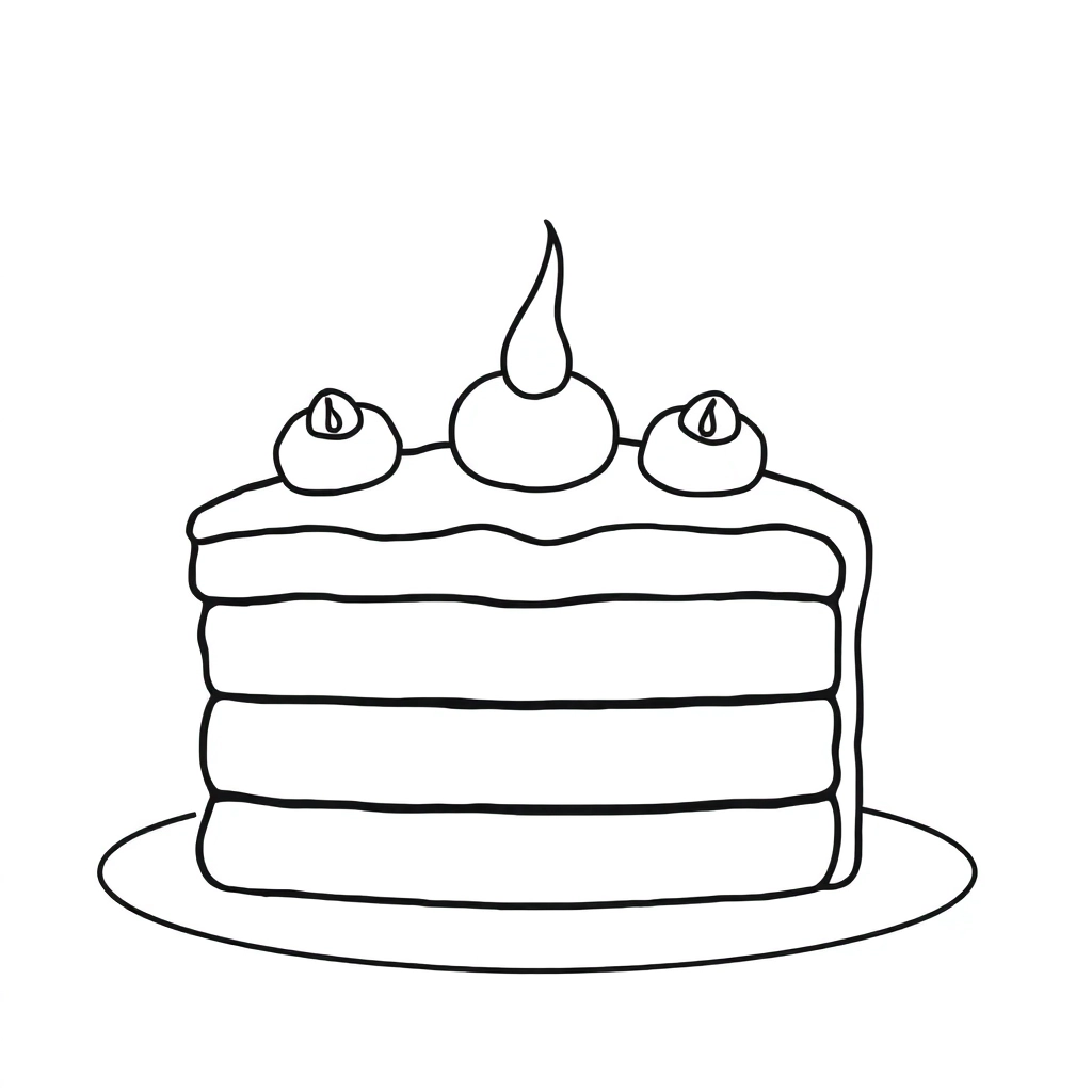birthday cake صفحات التلوين