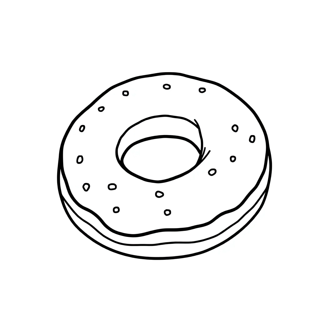 doughnut Páginas para Colorear