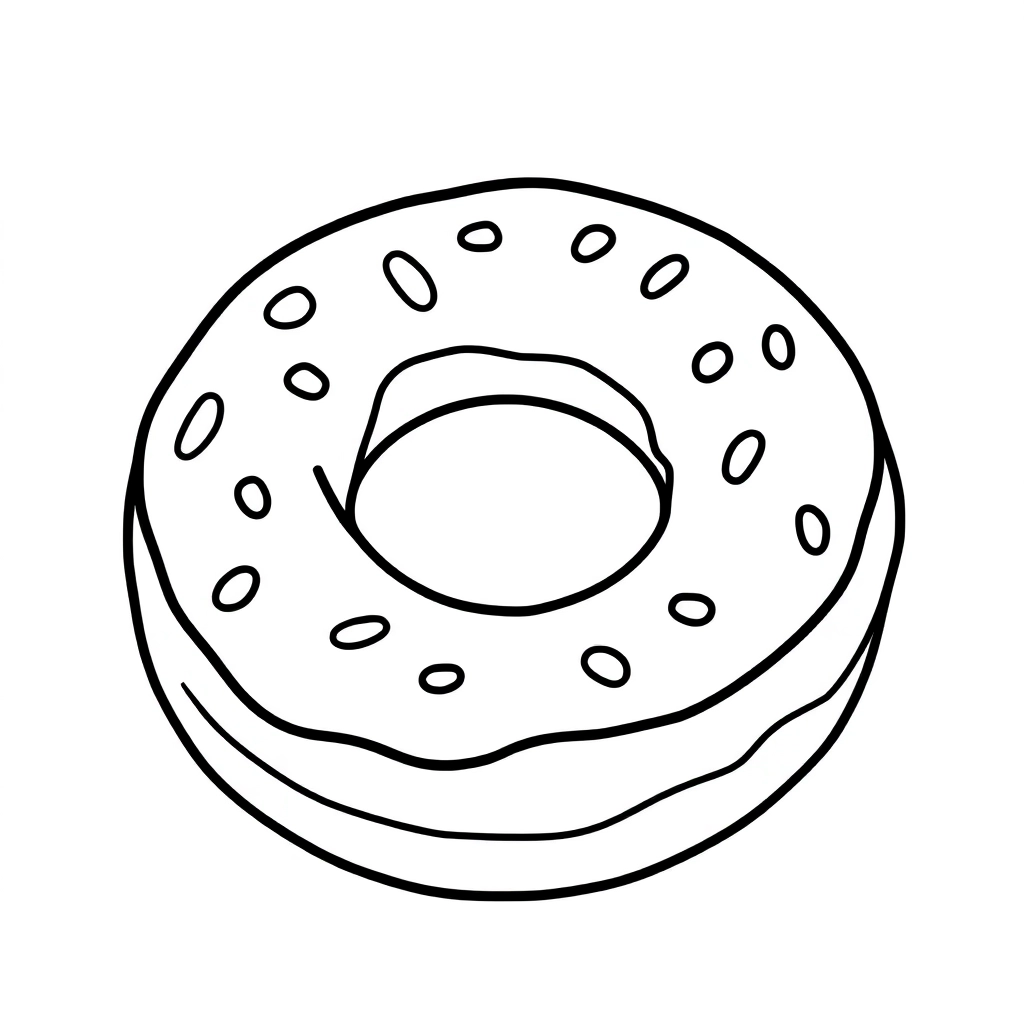 doughnut Páginas para Colorear