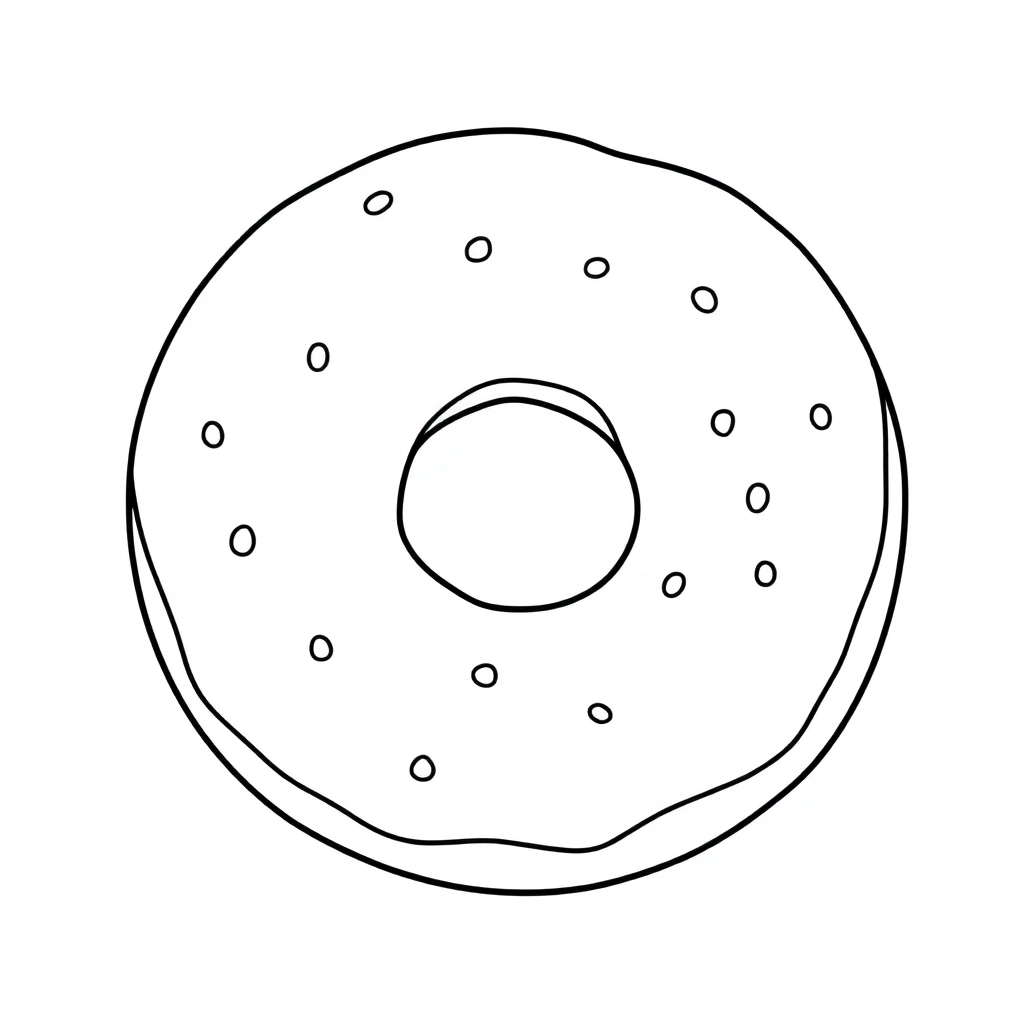 doughnut Páginas para Colorear
