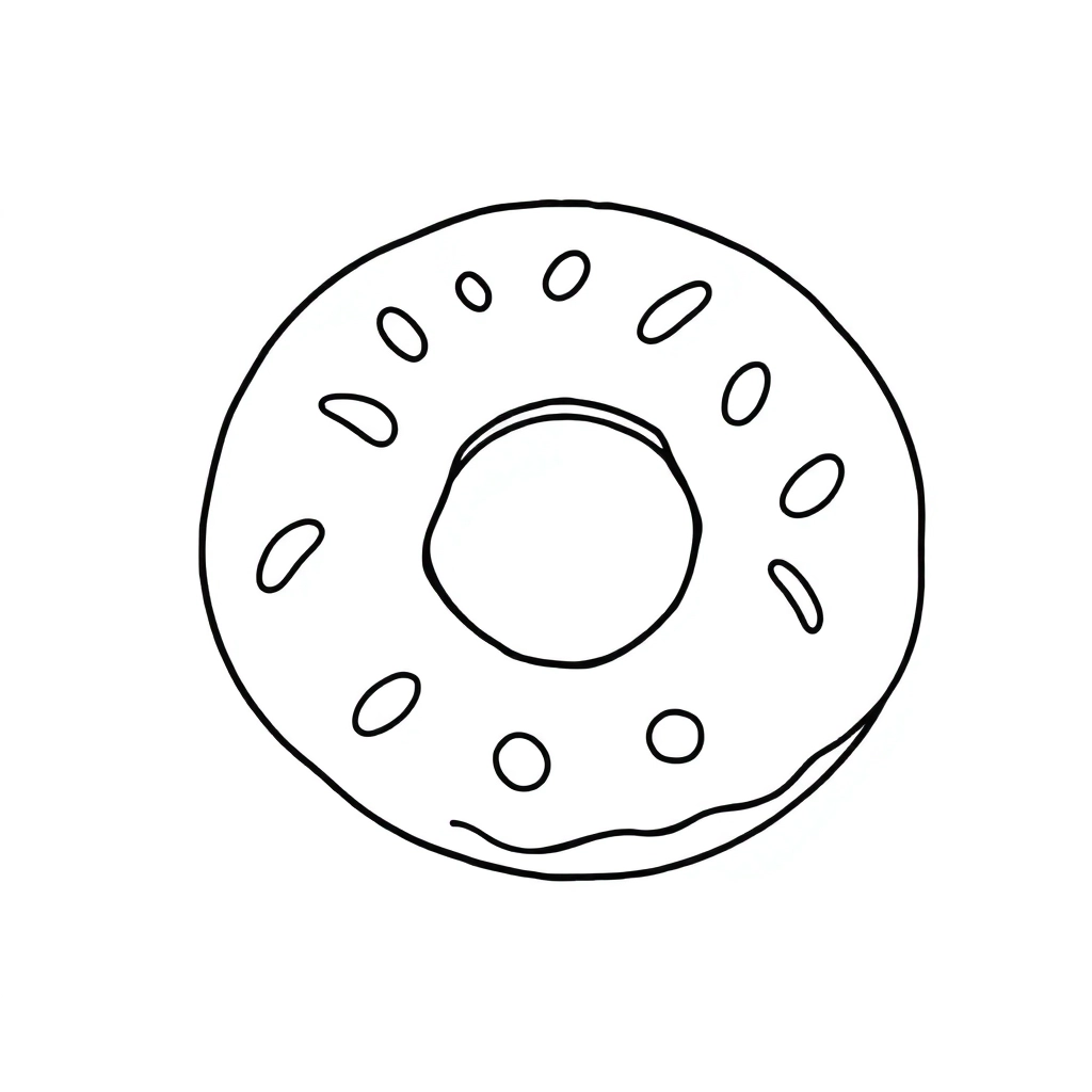 doughnut Páginas para Colorear