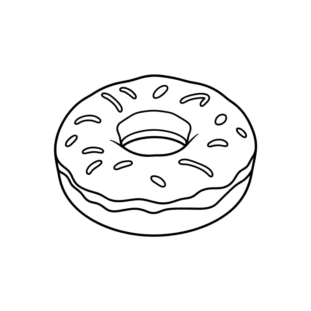 doughnut Páginas para Colorear