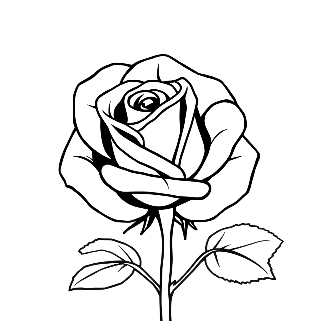 rose صفحات التلوين
