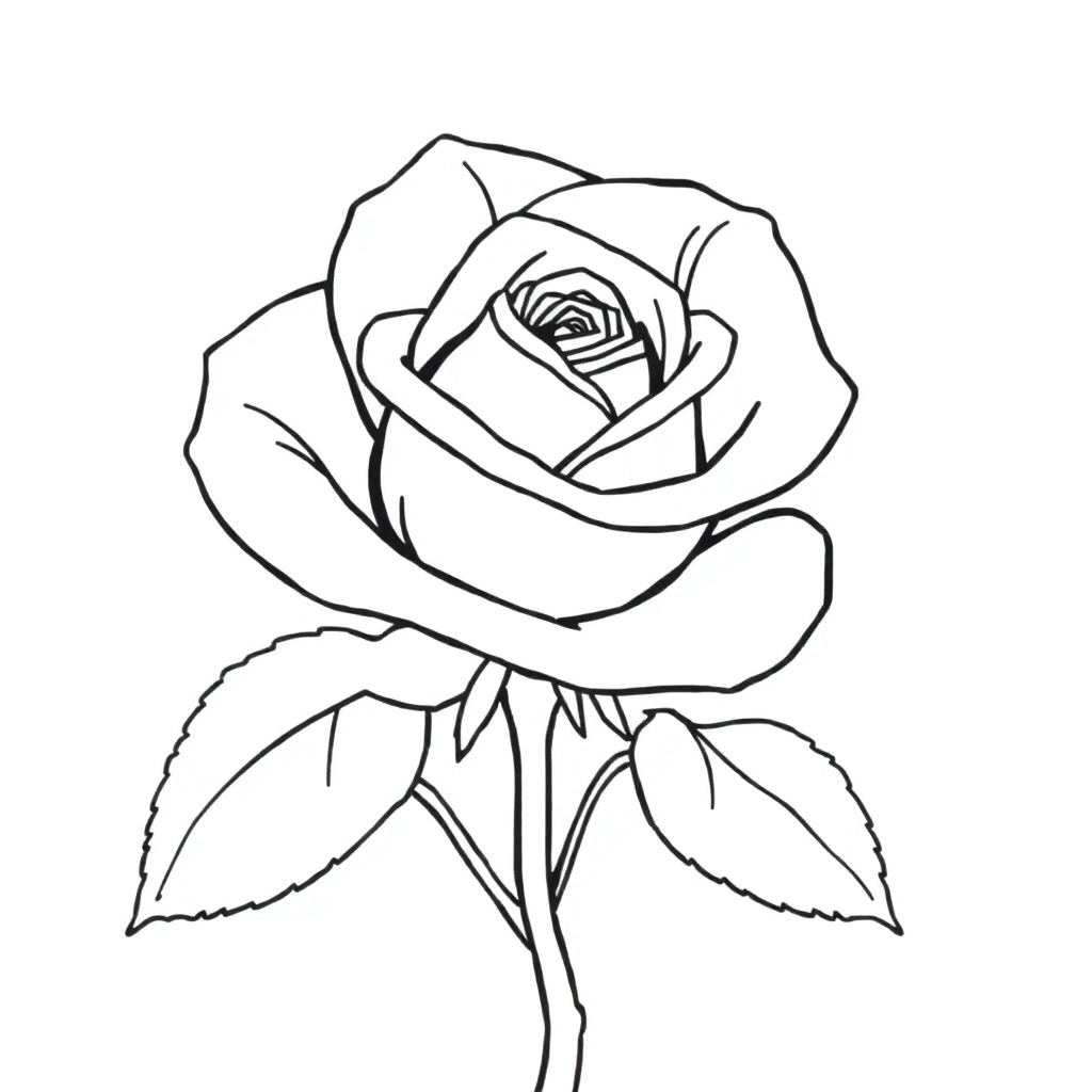 rose صفحات التلوين
