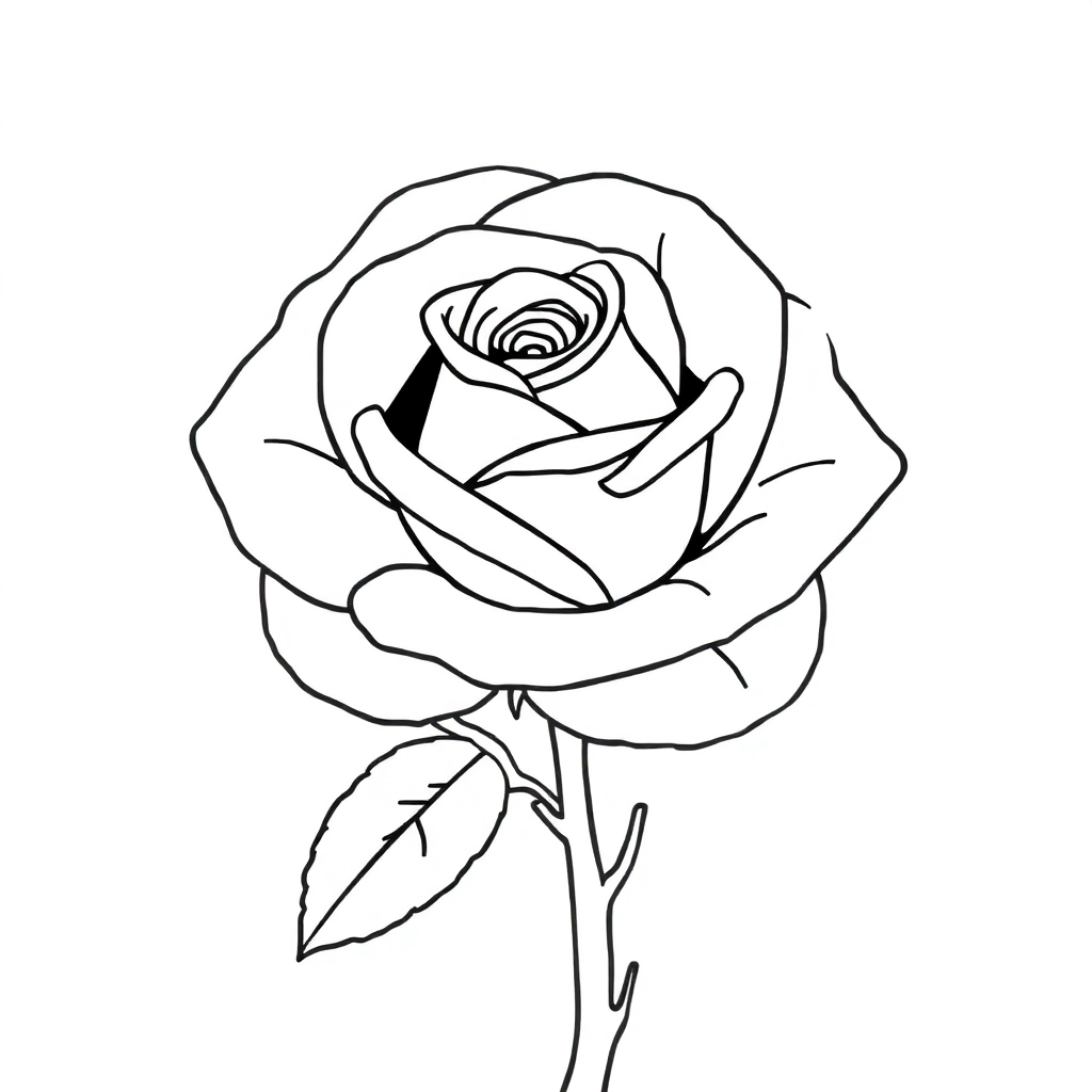 rose صفحات التلوين
