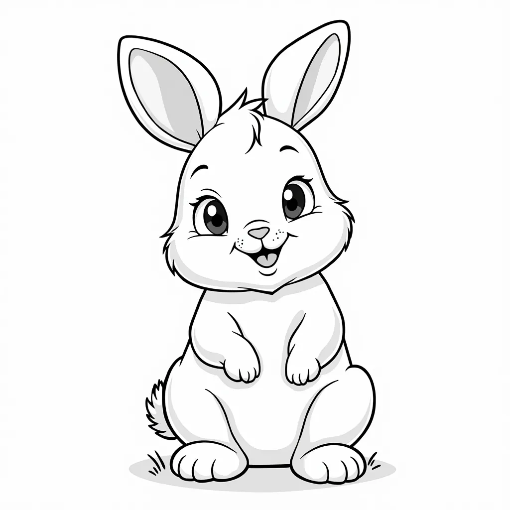 big white rabbit coloring pages