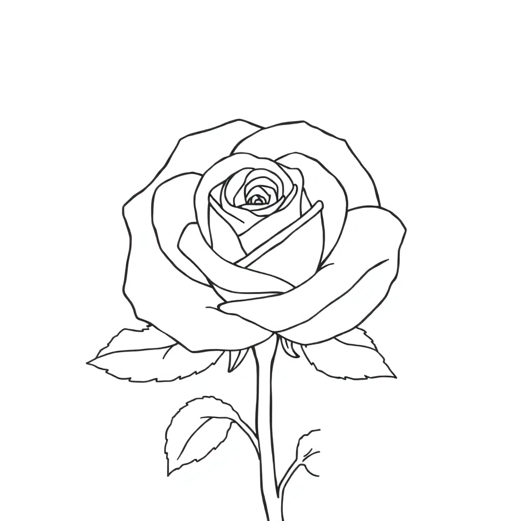 rose صفحات التلوين