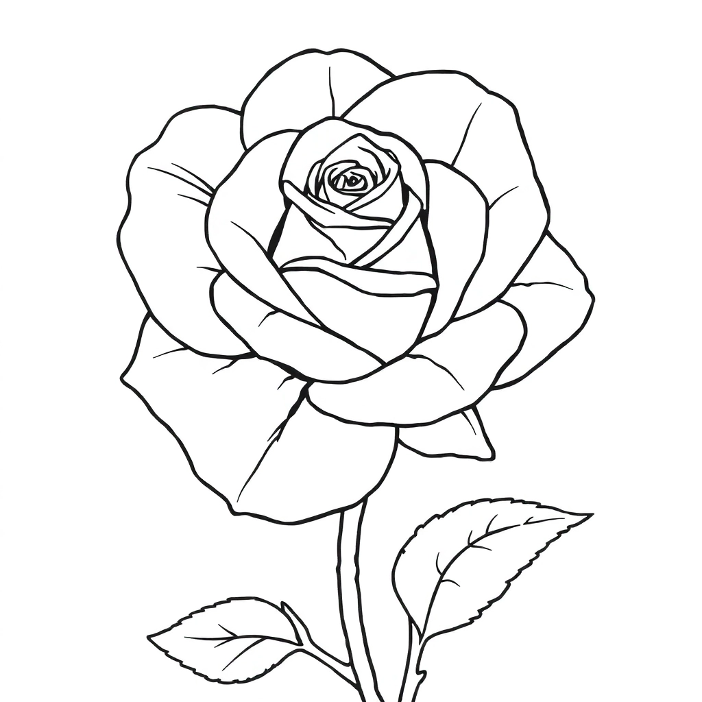 rose صفحات التلوين