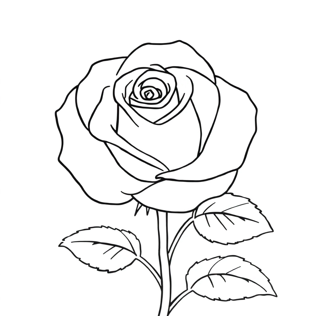 rose صفحات التلوين