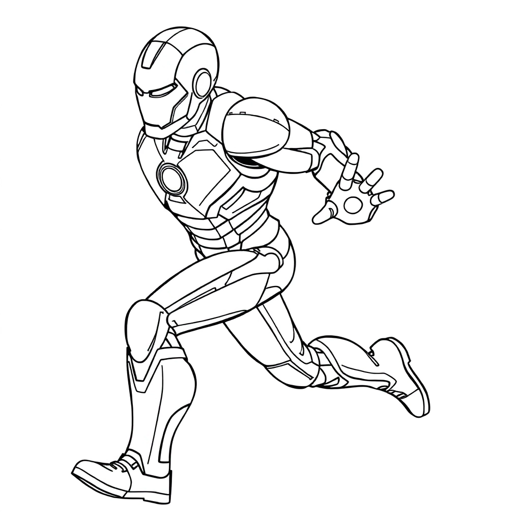 running iron man صفحات التلوين