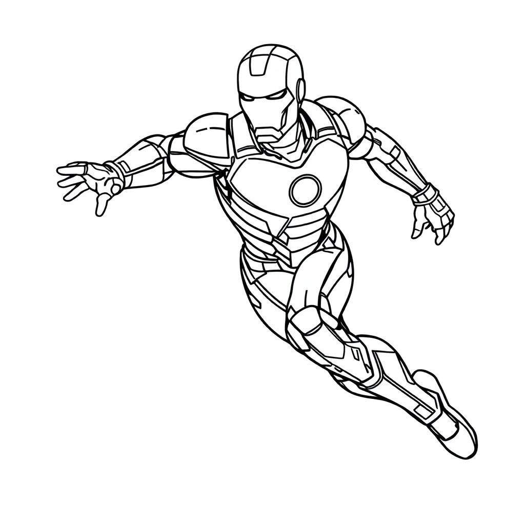 running iron man صفحات التلوين