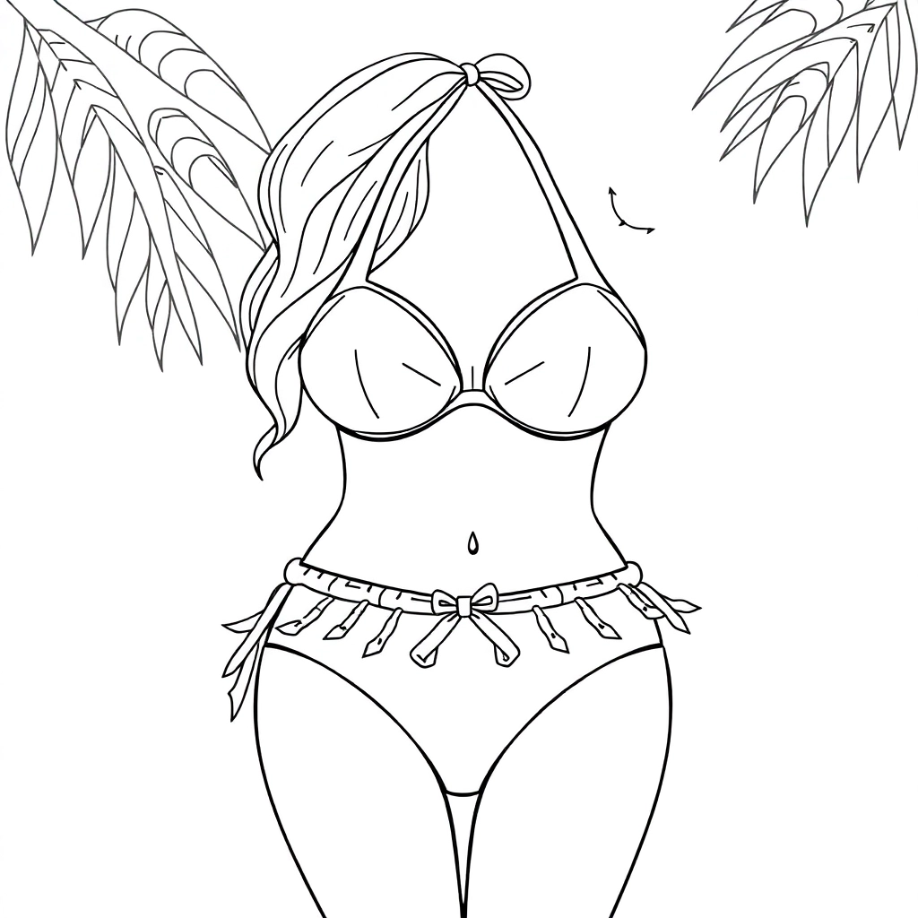 Generate a Beauty Bikini صفحات التلوين