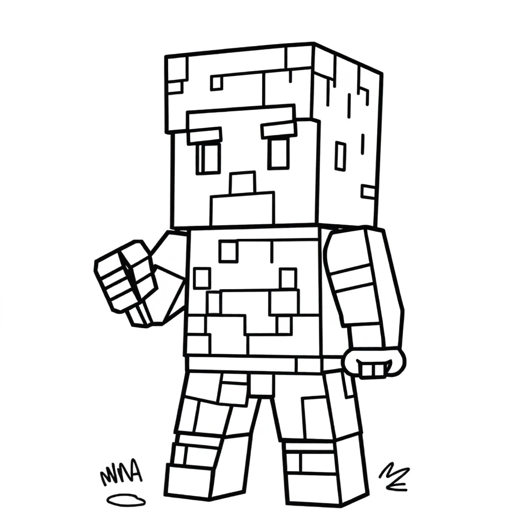 Minecraft  صفحات التلوين
