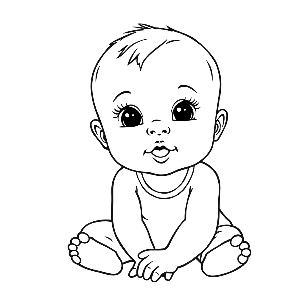 a baby say gugugaga صفحات التلوين