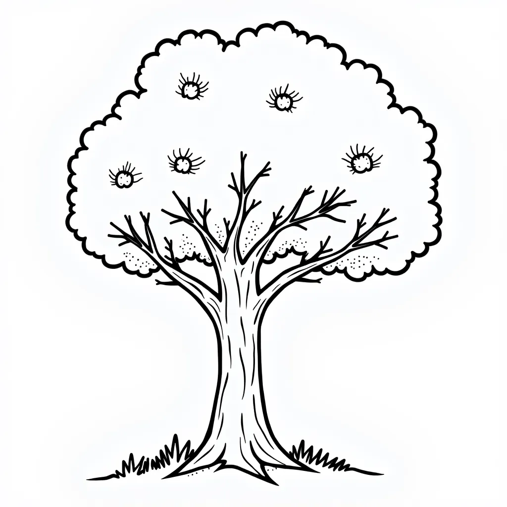 apple tree coloring pages