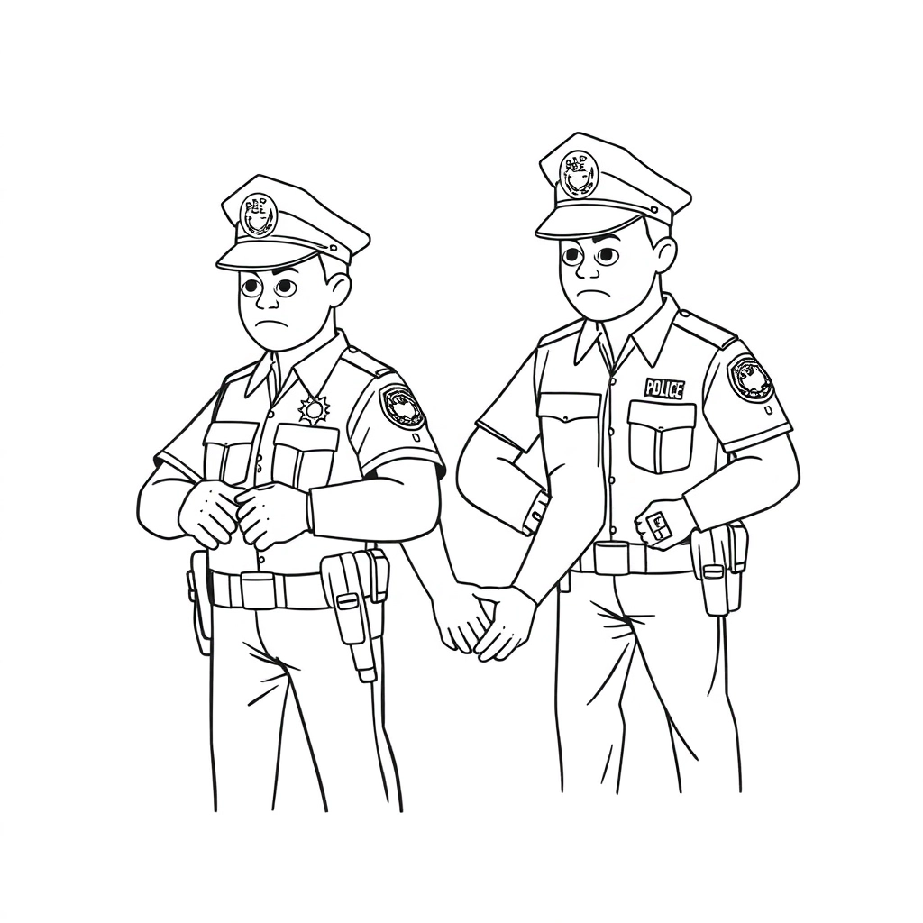 被警察抓捕 صفحات التلوين