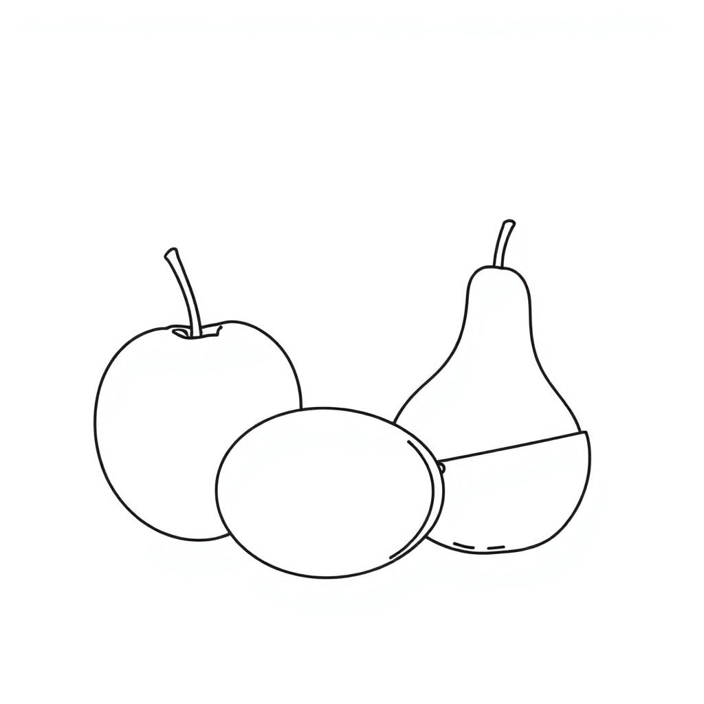 简笔画水果 صفحات التلوين