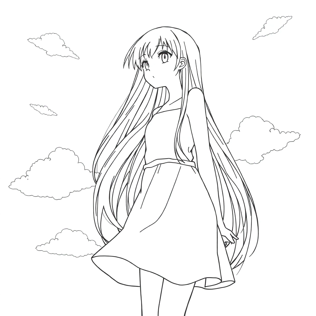 春日野穹 Coloring Pages