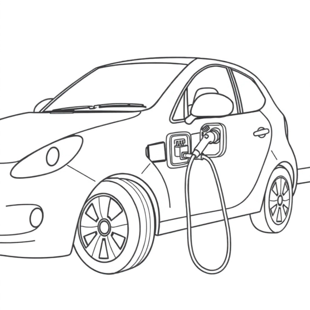 電動車充電中 صفحات التلوين