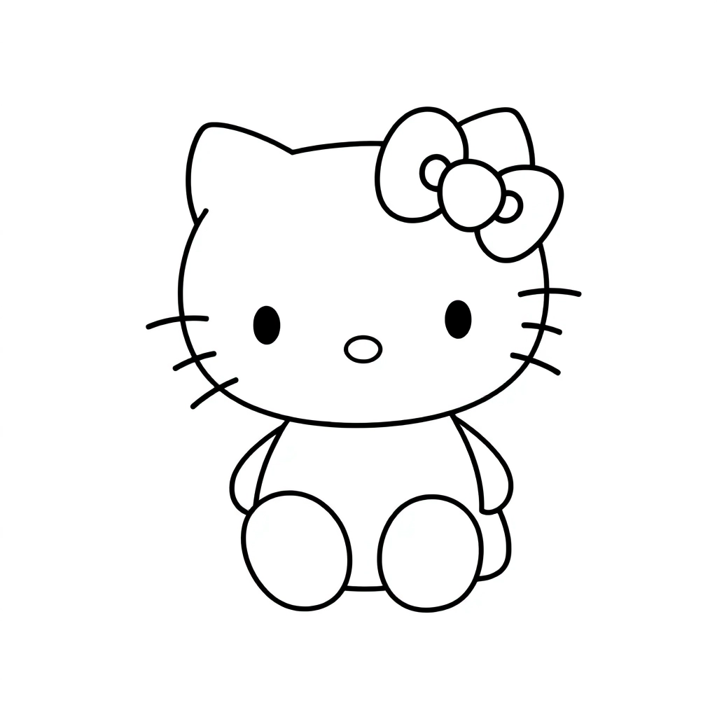hello kitty صفحات التلوين
