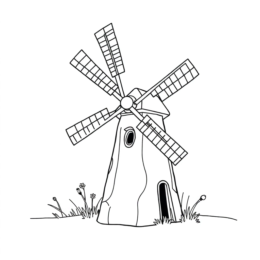 大风车 Coloring Pages