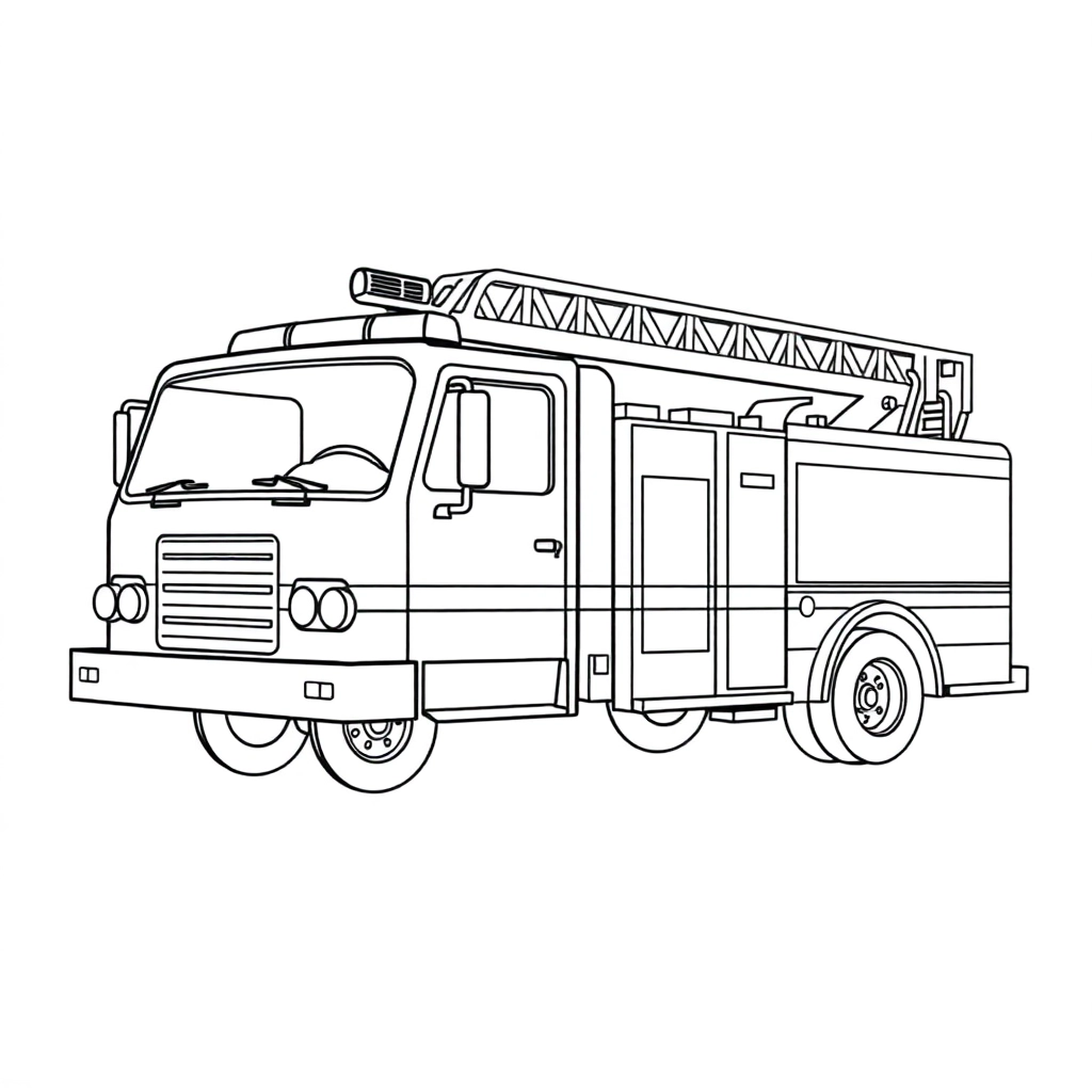 fire truck صفحات التلوين