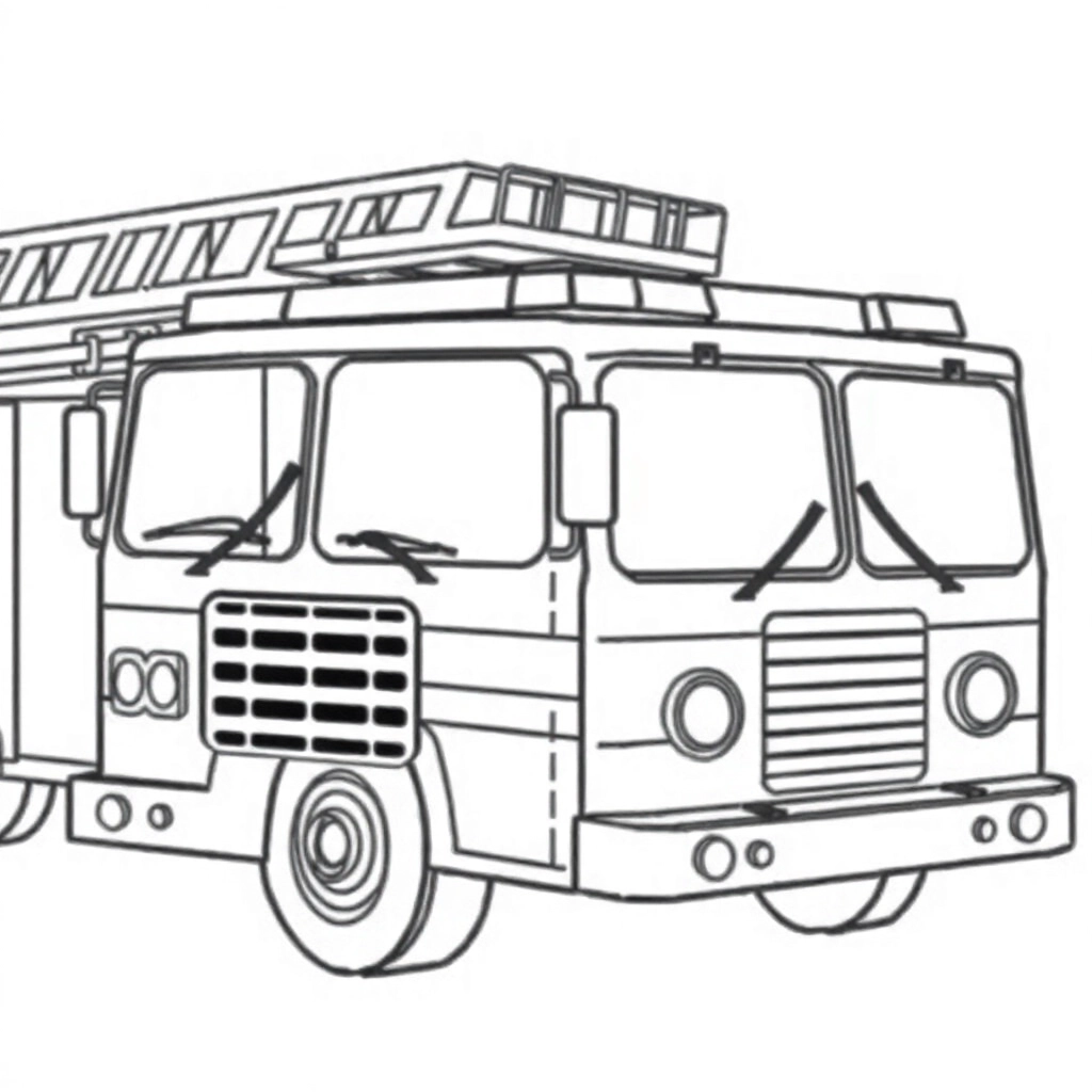 fire truck صفحات التلوين
