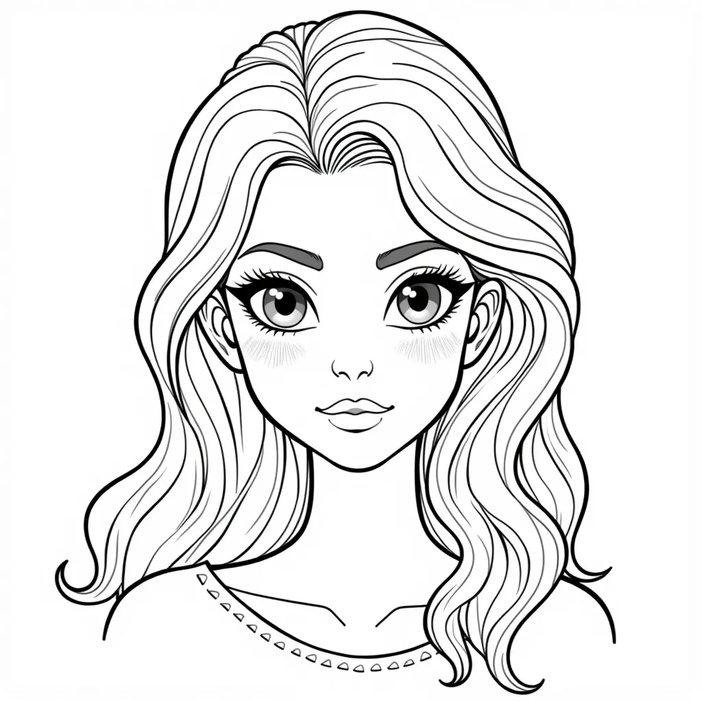 beauty coloring pages