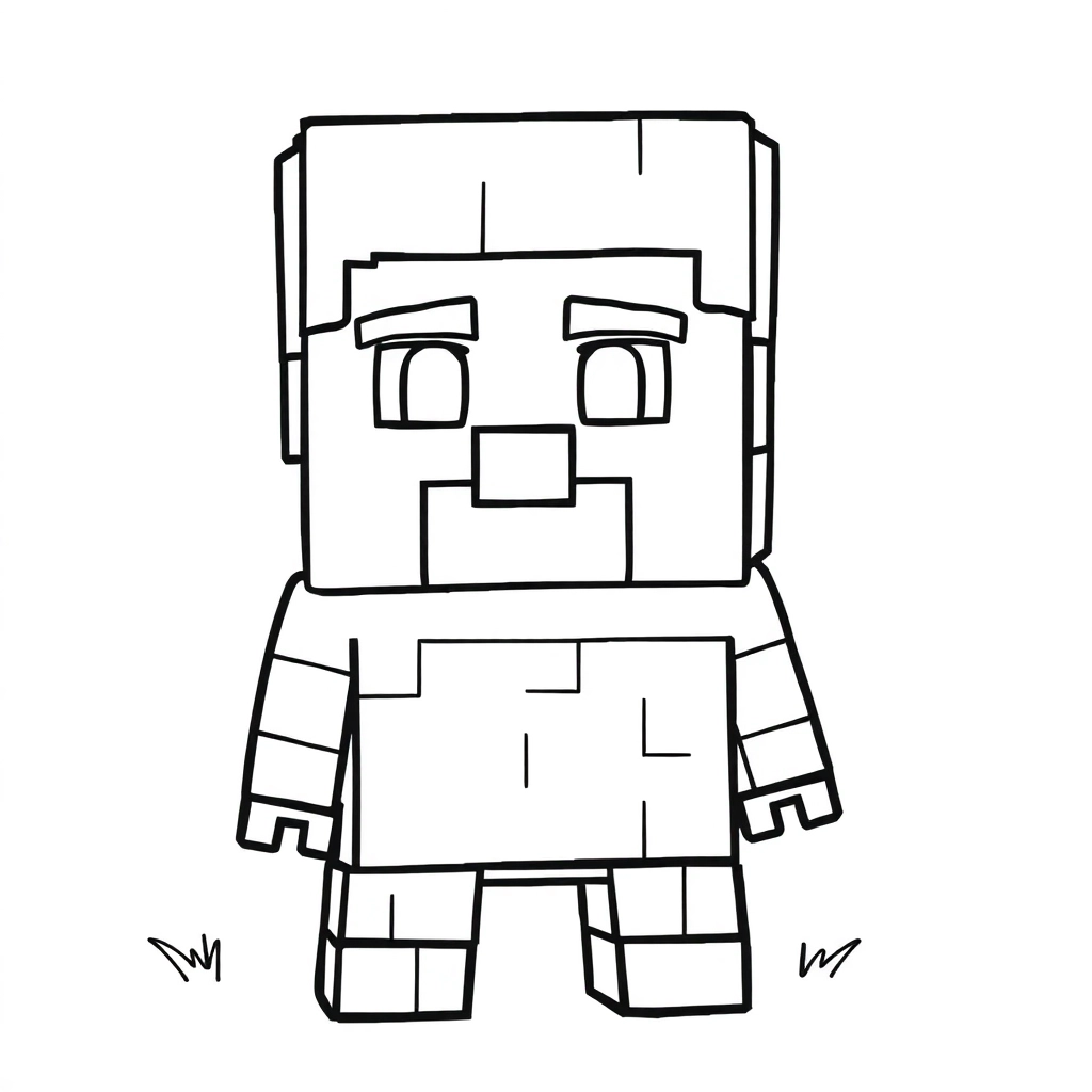 Minecraft steve صفحات التلوين