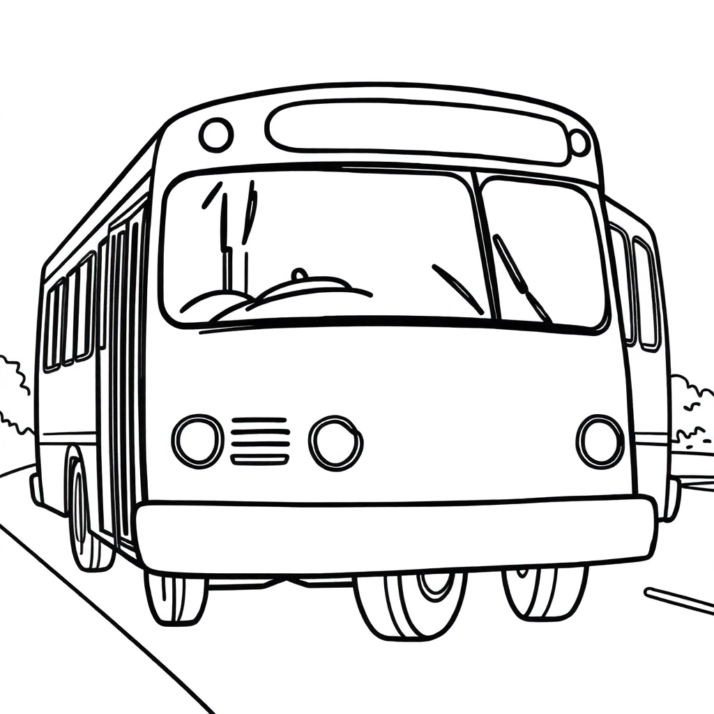 大巴车 صفحات التلوين