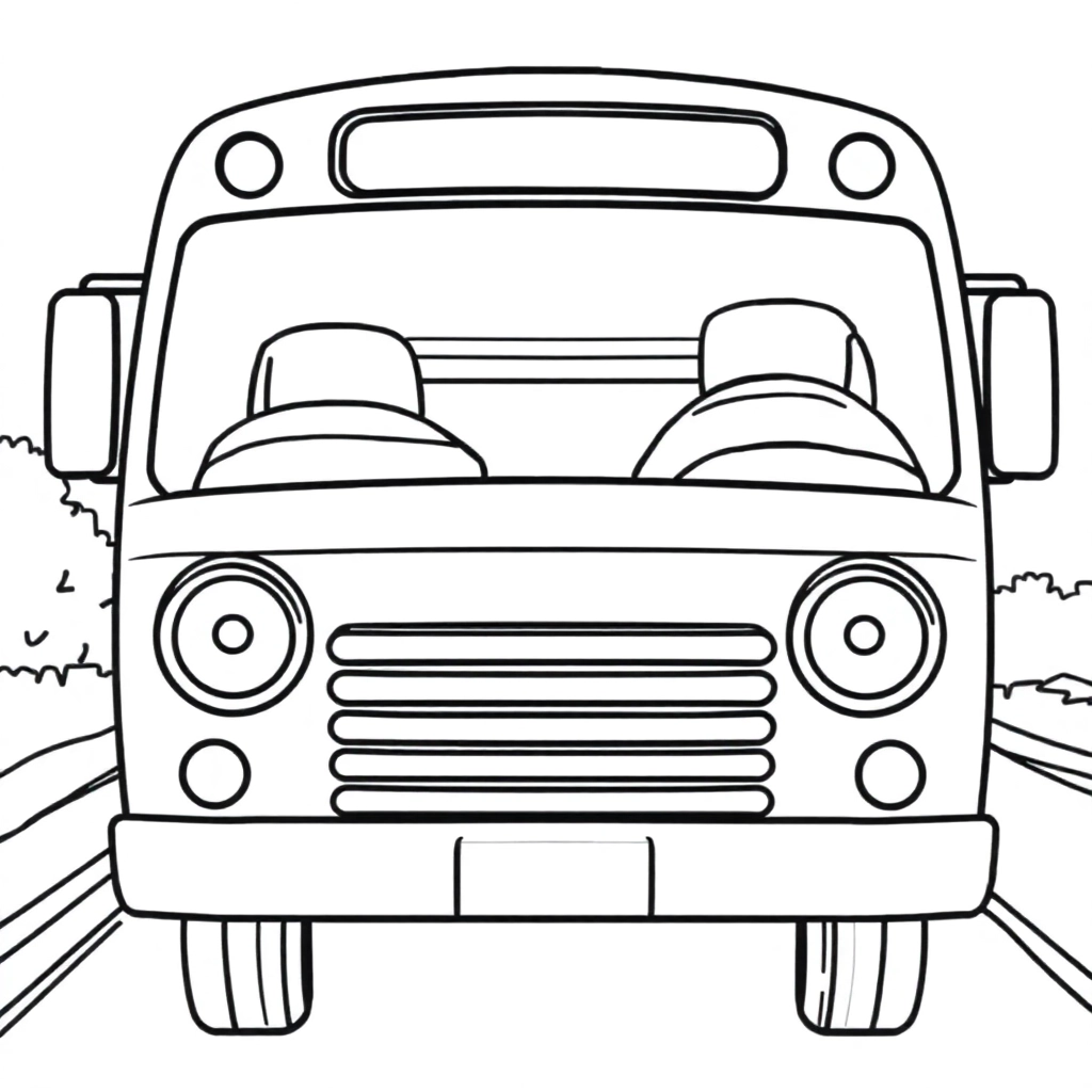大巴车 صفحات التلوين