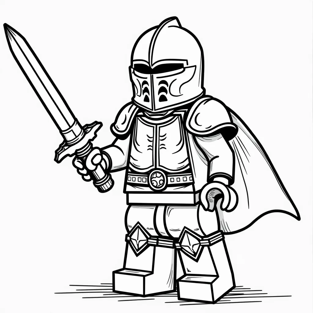 lego knight  coloring pages