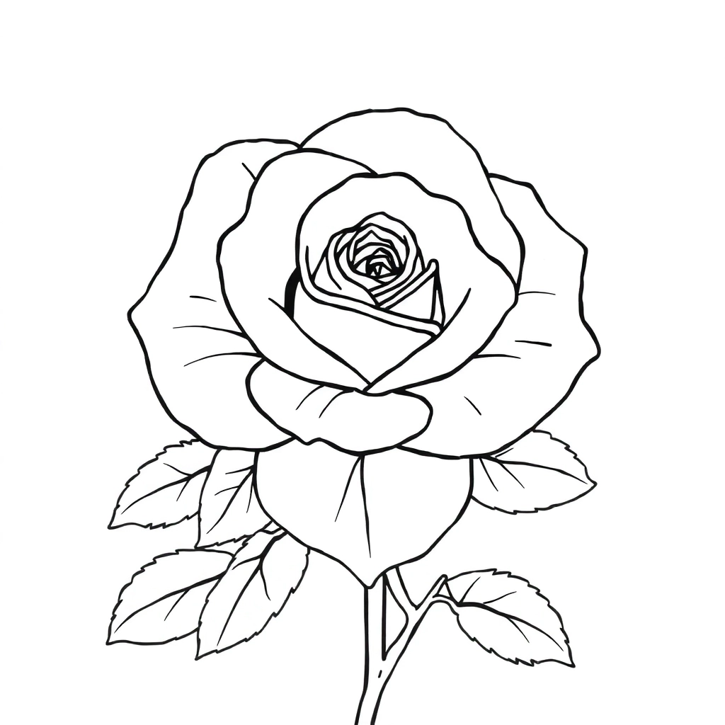 玫瑰花 صفحات التلوين