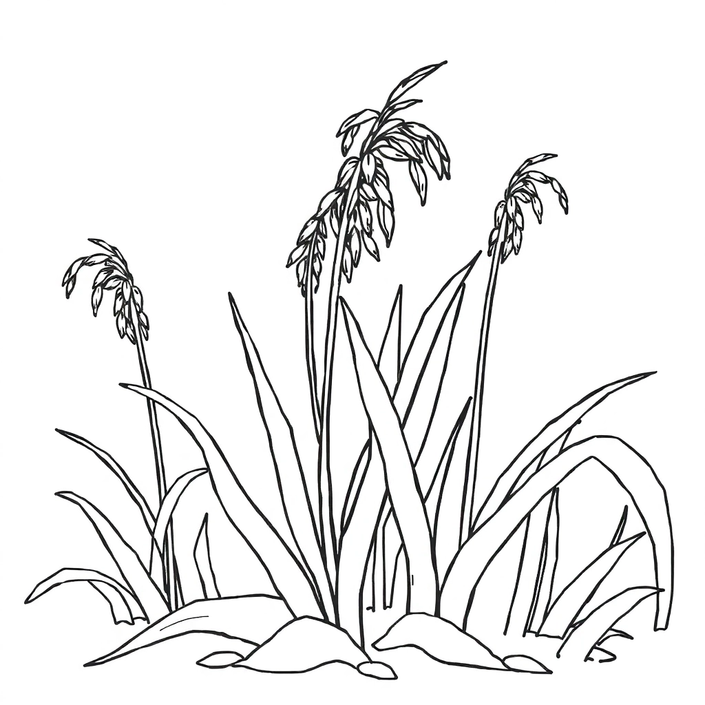 rice plants صفحات التلوين