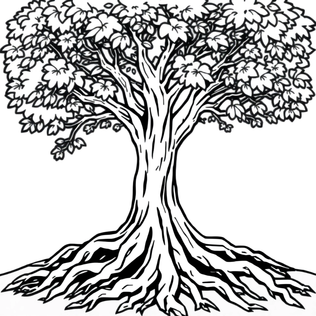 Girdling prevents the tree from sending nutrients from its foliage to its roots Coloring Pages