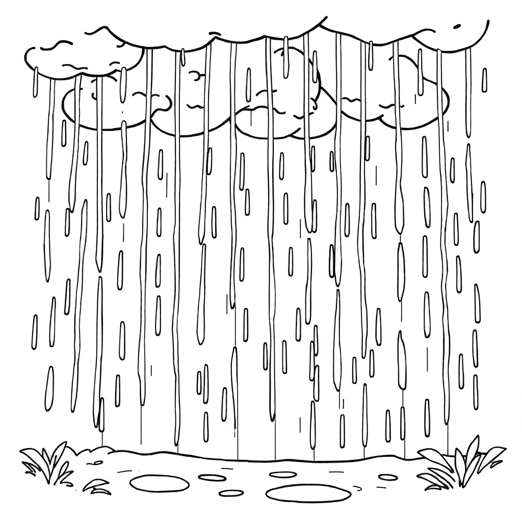 夏天的暴雨 صفحات التلوين