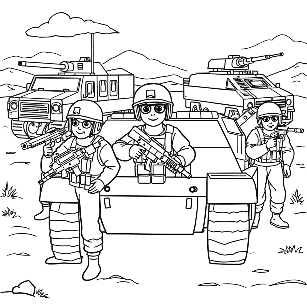 army صفحات التلوين