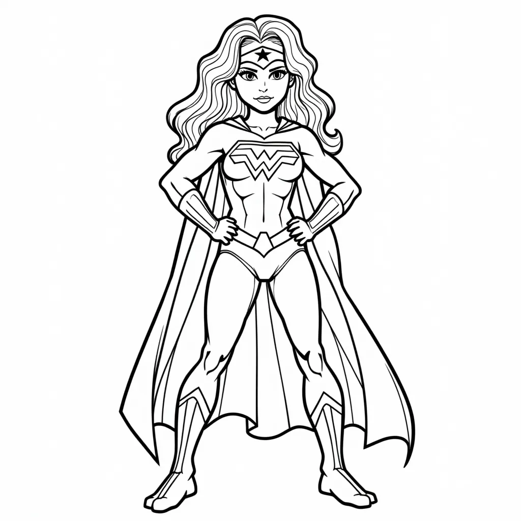 Superwomen coloring pages