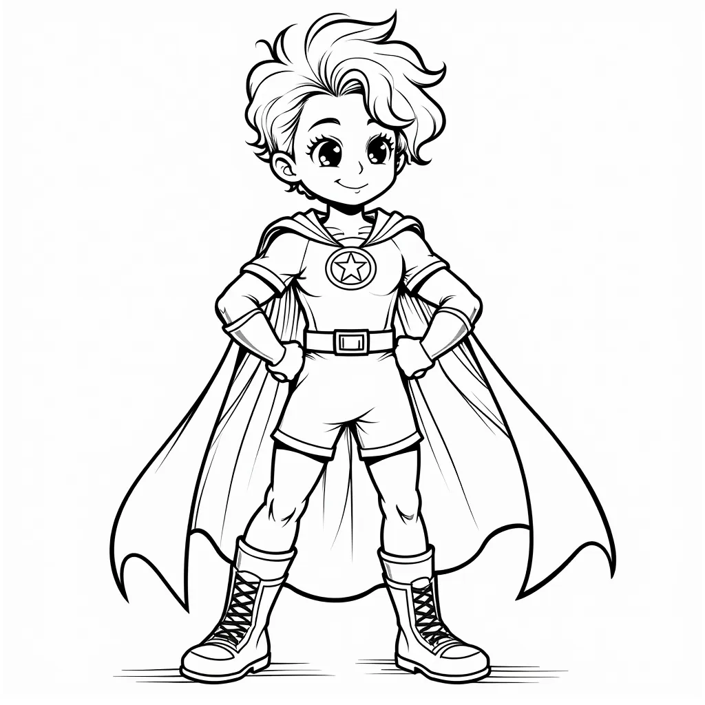 Fictional hero coloring pages