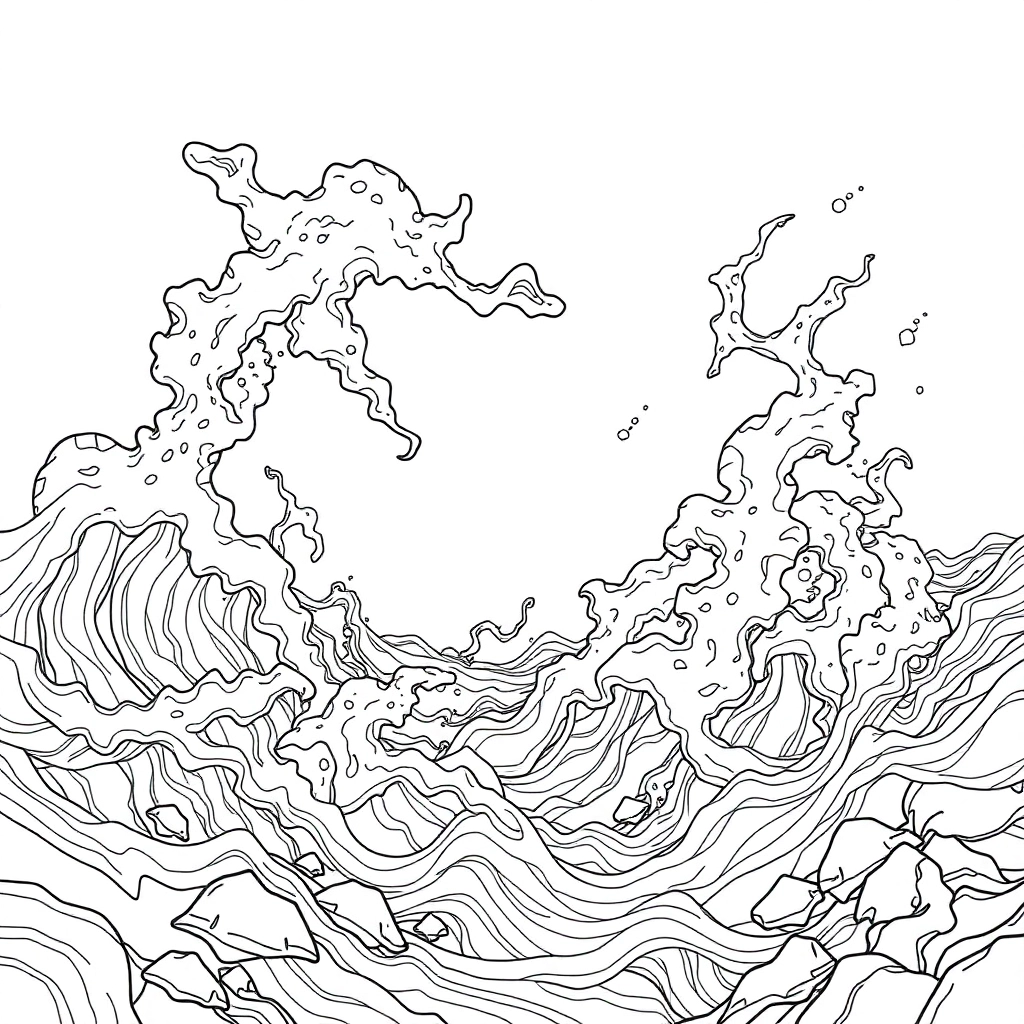 Nezha's Demon Child Causes Chaos in the Sea صفحات التلوين