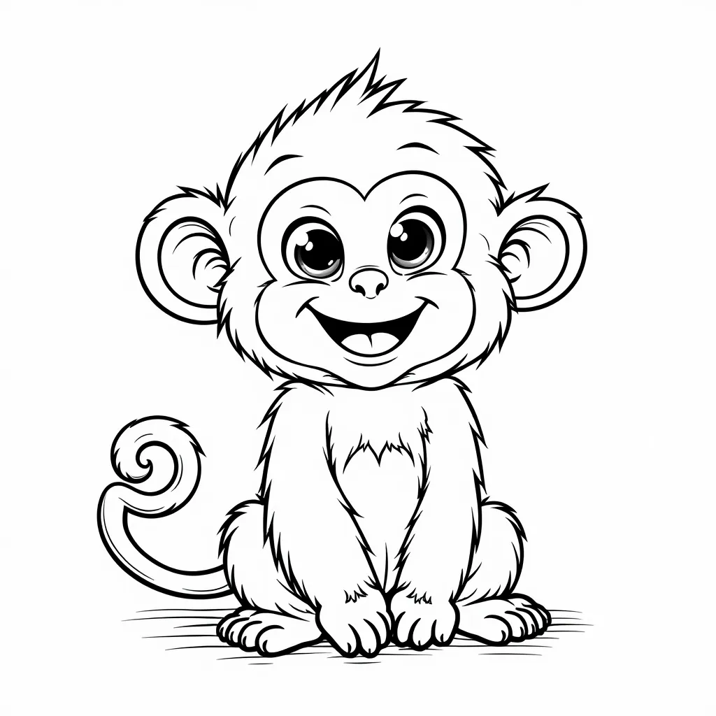 lovely Monky coloring pages