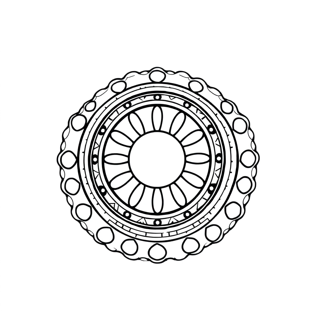 nice circel medal صفحات التلوين